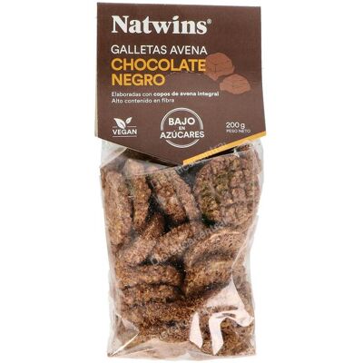 Natwins galletas de avena chocolate negro 200gr. Natwins galletas de avena chocolate negro 200gr.