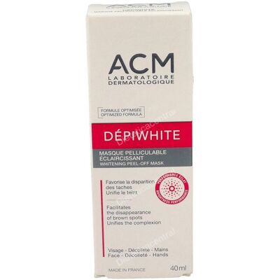 Acm laboratoires depiwhite mascarilla peliculable aclarante 40ml. Acm laboratoires depiwhite mascarilla peliculable aclarante 40ml.