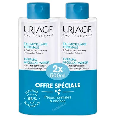 Uriage uriage agua micelar termal piel normal-seca pack 2 x 500 ml Uriage uriage agua micelar termal piel normal-seca pack 2 x 500 ml