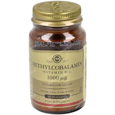 Solgar Vitamina B12 Metilcobalamina 1000 μg Tabletas Masticables - Suplemento de B12 Solgar Vitamina B12 Metilcobalamina 1000 μg Tabletas Masticables - Suplemento de B12