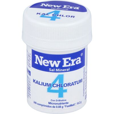 Nue Era Schüssler 4 Kalium Chloratum 240 Comprimidos sublinguales - Suplemento dietético Nue Era Schüssler 4 Kalium Chloratum 240 Comprimidos sublinguales - Suplemento dietético