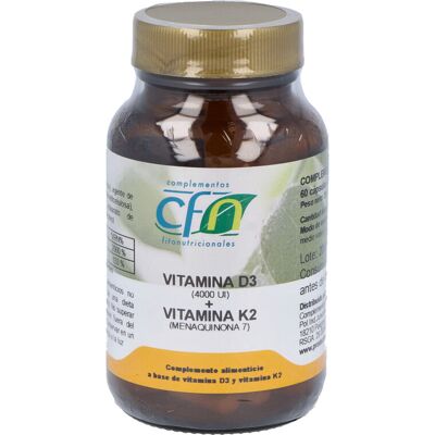 CFN Vitamina D3 + K2 60 cápsulas - Suplemento alimenticio CFN Vitamina D3 + K2 60 cápsulas - Suplemento alimenticio