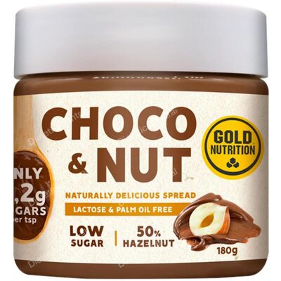 Crema de Avellanas y Chocolate GoldNutrition - Bajo en Azúcar - 180g Crema de Avellanas y Chocolate GoldNutrition - Bajo en Azúcar - 180g
