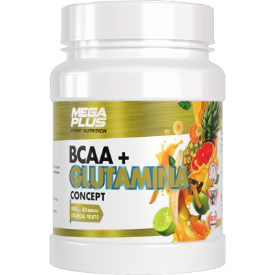 Mega Plus Concept Tropical BCAA + Glutamina - Suplemento alimenticio Mega Plus Concept Tropical BCAA + Glutamina - Suplemento alimenticio
