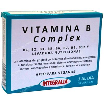 INTEGRALIA Complejo de Vitamina B 30 Cápsulas - Vitaminas INTEGRALIA Complejo de Vitamina B 30 Cápsulas - Vitaminas