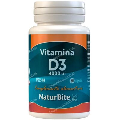 Naturbite Vitamina D3 4000UI - Huesos y Salud Naturbite Vitamina D3 4000UI - Huesos y Salud
