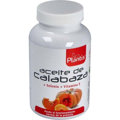 Aceite de Calabaza Plantis - Selenio, Vitamina E - 180 cápsulas Aceite de Calabaza Plantis - Selenio, Vitamina E - 180 cápsulas