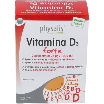 Physalis D3 Forte 100 Cápsulas - Salud Ósea e Inmunidad Physalis D3 Forte 100 Cápsulas - Salud Ósea e Inmunidad