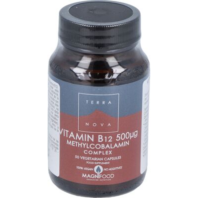 Terra Nova Vitamina B12 500ug Complejo Vegicaps - Suplemento de Vitamina B12 Terra Nova Vitamina B12 500ug Complejo Vegicaps - Suplemento de Vitamina B12