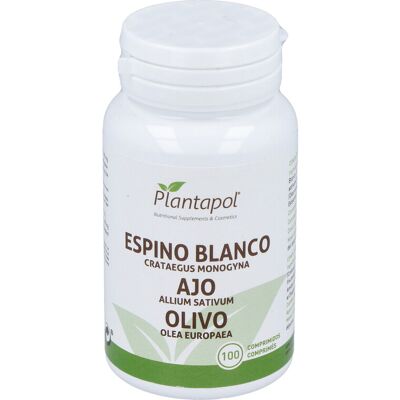 Plantapol Espino Blanco, Ajo, Olivo 100 Comprimidos - Complemento Alimenticio Plantapol Espino Blanco, Ajo, Olivo 100 Comprimidos - Complemento Alimenticio