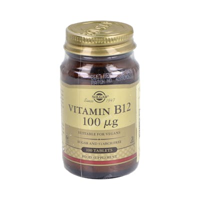 Solgar Vitamina B12 100µg tabletas (100 uds.) Solgar Vitamina B12 100µg tabletas (100 uds.)