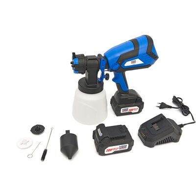HBM Pulverizador de pintura eléctrico portátil de 20 voltios y 4,0 AH que incluye 2 baterías con depósito de 1000 ml HBM Pulverizador de pintura eléctrico portátil de 20 voltios y 4,0 AH que incluye 2 baterías con depósito de 1000 ml