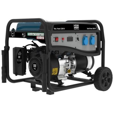 HBM generador con motor de gasolina de 196 cm³ 230V 2200W HBM generador con motor de gasolina de 196 cm³ 230V 2200W