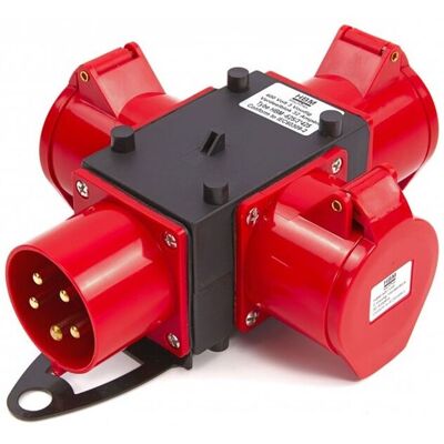 HBM 400 Voltios Bloque de distribución de 3 vías 32 Ampere HBM 400 Voltios Bloque de distribución de 3 vías 32 Ampere