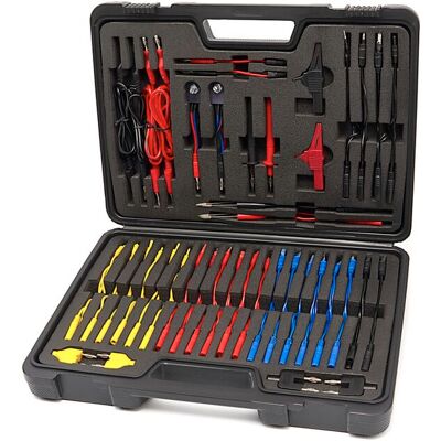 HBM Juego de cables de prueba y conectores eléctricos para automoción, 92 piezas HBM Juego de cables de prueba y conectores eléctricos para automoción, 92 piezas