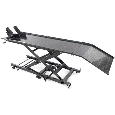 HBM Mesa elevadora para motocicletas de 450 kg plataforma hidráulica, ajustable y antideslizante HBM Mesa elevadora para motocicletas de 450 kg plataforma hidráulica, ajustable y antideslizante