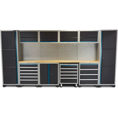 Sistema modular de taller HBM - 16 piezas - negro azul Sistema modular de taller HBM - 16 piezas - negro azul