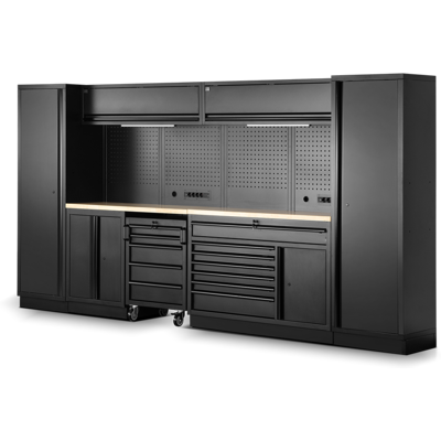 HBM sistema modular de taller 13 piezas, negro HBM sistema modular de taller 13 piezas, negro
