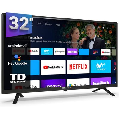 TD Systems - TV LED 80cm (32") K32DLC19GLE, HD, Smart TV con Google Chromecast. Negro TD Systems - TV LED 80cm (32") K32DLC19GLE, HD, Smart TV con Google Chromecast. Negro