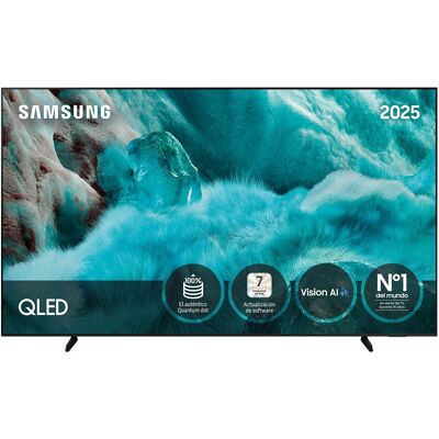 Samsung - TV QLED 248,9cm (98") TQ98Q7F, UHD 4K, Upscaling, Smart TV con Inteligencia Artificial. Negro Samsung - TV QLED 248,9cm (98") TQ98Q7F, UHD 4K, Upscaling, Smart TV con Inteligencia Artificial. Negro