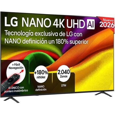 LG - TV LED 215 cm (85") 85NU900B6LA Nano 4K UHD, Smart TV, AI, NU90. Gris oscuro / Negro LG - TV LED 215 cm (85") 85NU900B6LA Nano 4K UHD, Smart TV, AI, NU90. Gris oscuro / Negro