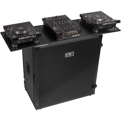 UDG - Flight Case para Equipo DJ U91049Bl - Ultimate Fold Out DJ Table Black Plus (Wheels). Negro UDG - Flight Case para Equipo DJ U91049Bl - Ultimate Fold Out DJ Table Black Plus (Wheels). Negro