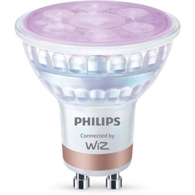 Philips - Bombilla Led inteligente Smart Led, GU10, 50W, 400lm, RGB, Wi-Fi, control vía app wiz. Philips - Bombilla Led inteligente Smart Led, GU10, 50W, 400lm, RGB, Wi-Fi, control vía app wiz.