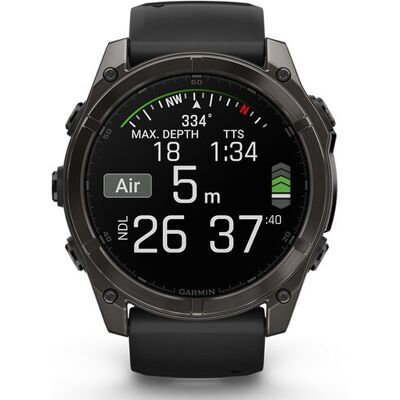 Garmin - Reloj Smartwatch fenix 8 51mm Zafiro Amoled, Titanio DLC . Gris carbón Garmin - Reloj Smartwatch fenix 8 51mm Zafiro Amoled, Titanio DLC . Gris carbón