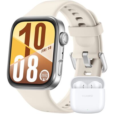 Huawei - Watch Fit 4 Blanco Smartwatch + Auriculares Watch FreeBuds SE 2 blancos. Blanco Huawei - Watch Fit 4 Blanco Smartwatch + Auriculares Watch FreeBuds SE 2 blancos. Blanco