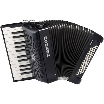 Hohner - Acordeón de Piano Cromático Bravo II 60 Negro 2019 (Silentkey). Negro Hohner - Acordeón de Piano Cromático Bravo II 60 Negro 2019 (Silentkey). Negro