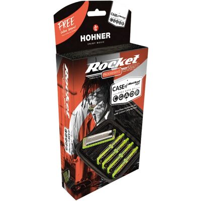Hohner - Armónica diatónica Rocket AMP 5-PACK (C, G, A, D, BB). Metálico Hohner - Armónica diatónica Rocket AMP 5-PACK (C, G, A, D, BB). Metálico
