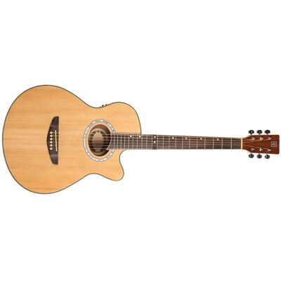 OQAN - Guitarra electroacústica de 6 cuerdas con Cutaway Qga-40Ce Nat. Natural OQAN - Guitarra electroacústica de 6 cuerdas con Cutaway Qga-40Ce Nat. Natural