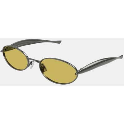Bottega Veneta Gafa de sol unisex ovalada metalica. Gris mujer Bottega Veneta Gafa de sol unisex ovalada metalica. Gris mujer