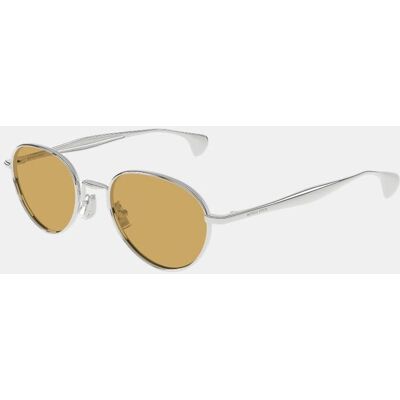 Bottega Veneta Gafa de sol unisex ovalada metalica. Plata mujer Bottega Veneta Gafa de sol unisex ovalada metalica. Plata mujer