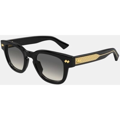 Bottega Veneta Gafa de sol unisex ovalada en acetato con lente degradada. Negro mujer Bottega Veneta Gafa de sol unisex ovalada en acetato con lente degradada. Negro mujer