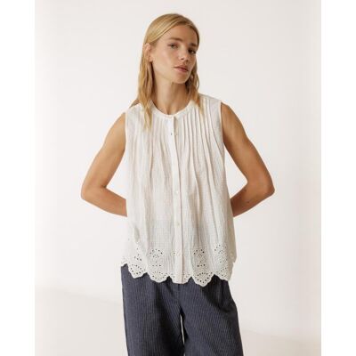 Indi & Cold Indi & Cold - Camiseta de mujer cuello redondo sin mangas. (40) Crudo mujer Indi & Cold Indi & Cold - Camiseta de mujer cuello redondo sin mangas. (40) Crudo mujer