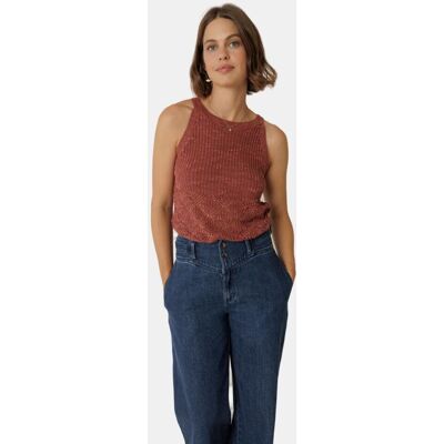 Indi & Cold Indi & Cold - Jersey de mujer top sin mangas. (36) Rojo mujer Indi & Cold Indi & Cold - Jersey de mujer top sin mangas. (36) Rojo mujer