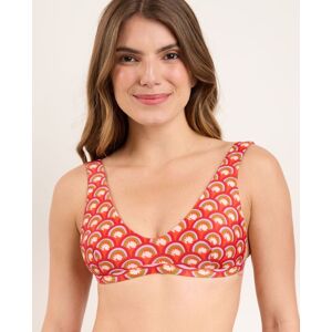 Río de Sol Top de bikini deportivo estampado con relleno. (95) Rojo mujer Río de Sol Top de bikini deportivo estampado con relleno. (95) Rojo mujer