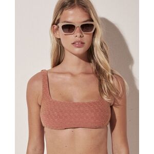 Agua de coco Top de bikini deportivo liso con relleno. (85) Oro / Plata mujer Agua de coco Top de bikini deportivo liso con relleno. (85) Oro / Plata mujer