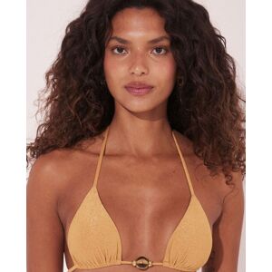 Agua de coco Top de bikini triángulo liso con relleno. (90) Brillo mujer Agua de coco Top de bikini triángulo liso con relleno. (90) Brillo mujer