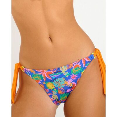 banana moon Braga de bikini pinkpalm de lazo y estampado colorido. (90 - Copa B) Azul Cobalto mujer banana moon Braga de bikini pinkpalm de lazo y estampado colorido. (90 - Copa B) Azul Cobalto mujer