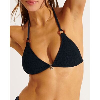 banana moon Top de bikini sunmesh, tejido texturizado, foam extraíble y atado al cuello. (95) Azul índigo mujer banana moon Top de bikini sunmesh, tejido texturizado, foam extraíble y atado al cuello. (95) Azul índigo mujer
