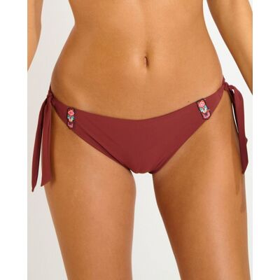 banana moon Braga de bikini totem, lazos ajustables con detallito étnico bordado. (40) Marrón oscuro mujer banana moon Braga de bikini totem, lazos ajustables con detallito étnico bordado. (40) Marrón oscuro mujer