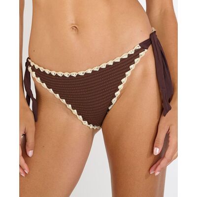 banana moon Braga de bikini dakota, con lazos ajustables y pespuntes a contraste. (40) Marrón oscuro mujer banana moon Braga de bikini dakota, con lazos ajustables y pespuntes a contraste. (40) Marrón oscuro mujer