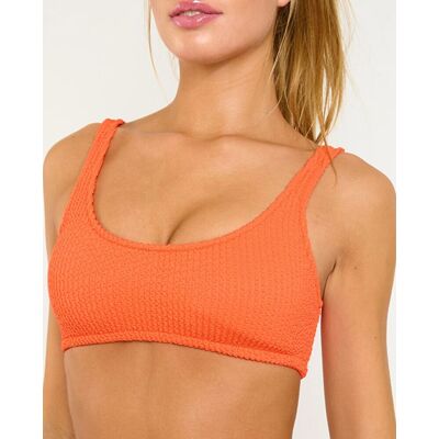 banana moon Top de bikini popcorn deportivo tejido de textura elástica y resisitente. (100 - Copa B) Naranja mujer banana moon Top de bikini popcorn deportivo tejido de textura elástica y resisitente. (100 - Copa B) Naranja mujer