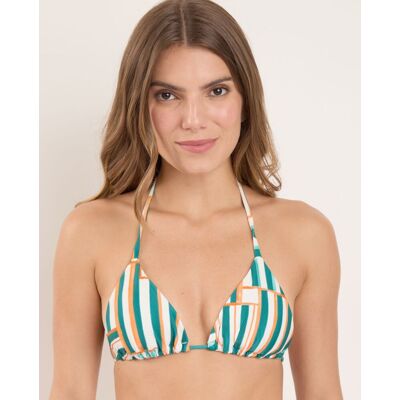 Río de Sol Top de bikini triángulo estampado con relleno. (100) Verde mujer Río de Sol Top de bikini triángulo estampado con relleno. (100) Verde mujer