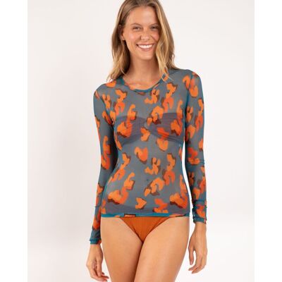 Río de Sol Caftan de playa de mujer. (40) Azul marino / Naranja mujer Río de Sol Caftan de playa de mujer. (40) Azul marino / Naranja mujer