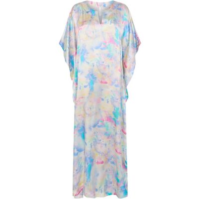 Lohe Kaftan de mujer de seda natural estampado. (42) Rosa mujer Lohe Kaftan de mujer de seda natural estampado. (42) Rosa mujer
