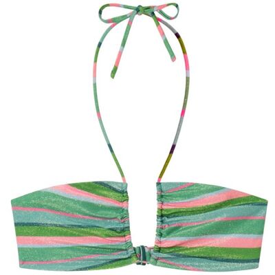 Robin Collection Top de bikini Halty Chiquita con tejido lurex, foams extraíbles y cierre multiposición. (85) Rosa / Verde mujer Robin Collection Top de bikini Halty Chiquita con tejido lurex, foams extraíbles y cierre multiposición. (85) Rosa / Verde mujer