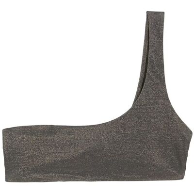 Robin Collection Top de bikini Bandeau Titanium con tejido lúrex y foams extraíbles. (95) Gris oscuro metalizado mujer Robin Collection Top de bikini Bandeau Titanium con tejido lúrex y foams extraíbles. (95) Gris oscuro metalizado mujer